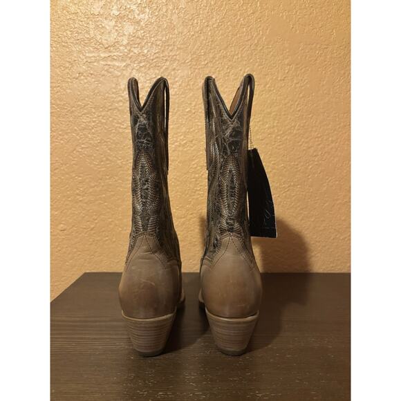 Dan Post Women’s Cowboy Western Tria Leather Boots Snip Toe Size 8 Tan New - Picture 4 of 11